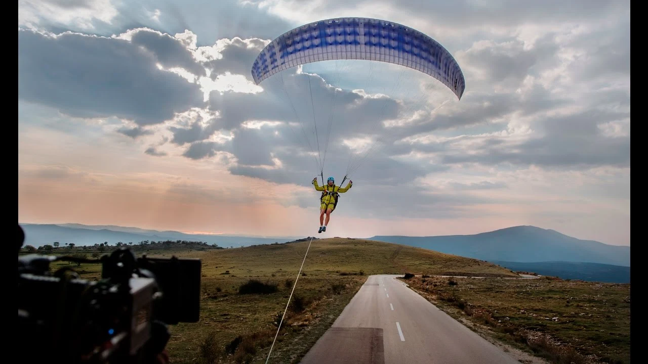 Volvo Trucks - A world first: passing through a tunnel with a paraglider in tow